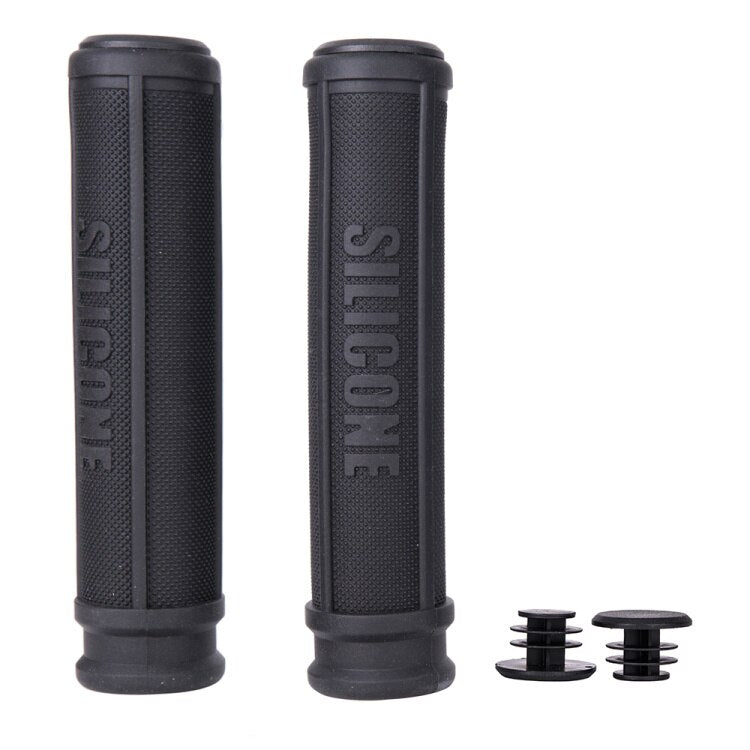 ZTTO 1 Pair Pure Silicone Gel Durable Shock-Proof Anti-Slip Bicycle Grips with Bar Plug For MTB Mountain Bike Road Bicycle Parts