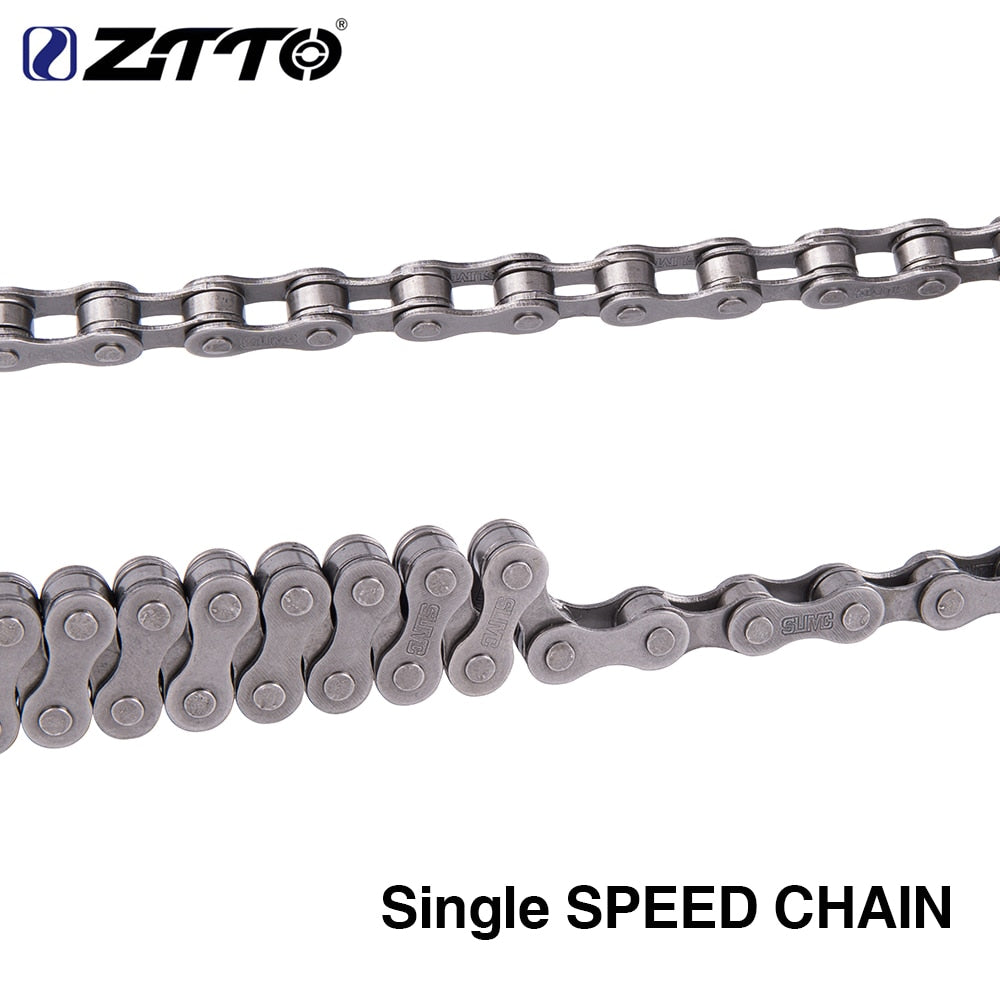 ZTTO Single Speed Bike Chains 1 Speed Silver Mountain Cycling Bicycle Chain for City fixedgear Bicycle Parts