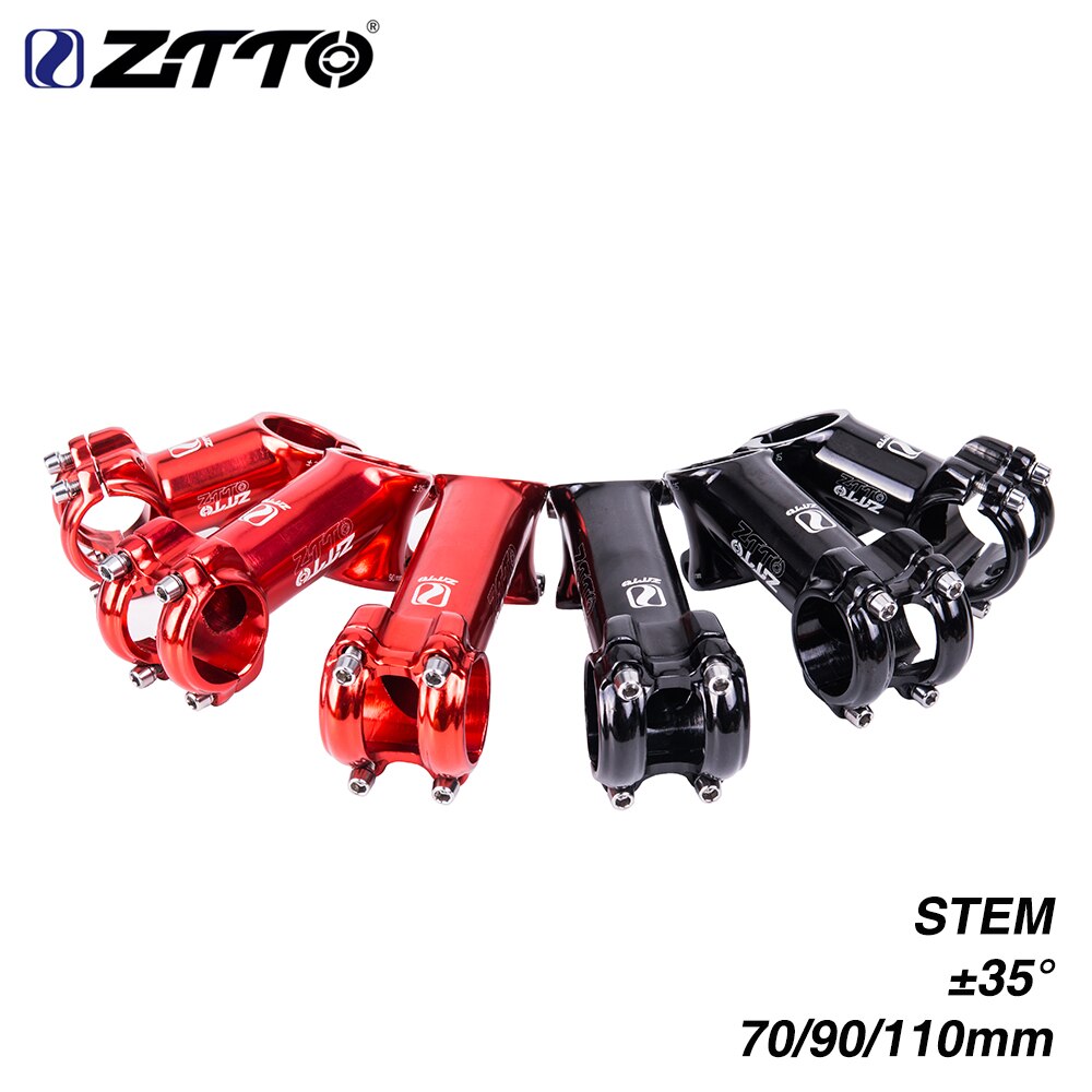 ZTTO Bicycle Parts MTB Road Bike Stem 70 90 110mm 35 Degree High-Strength Lightweight 31.8mm Polished For XC For AM