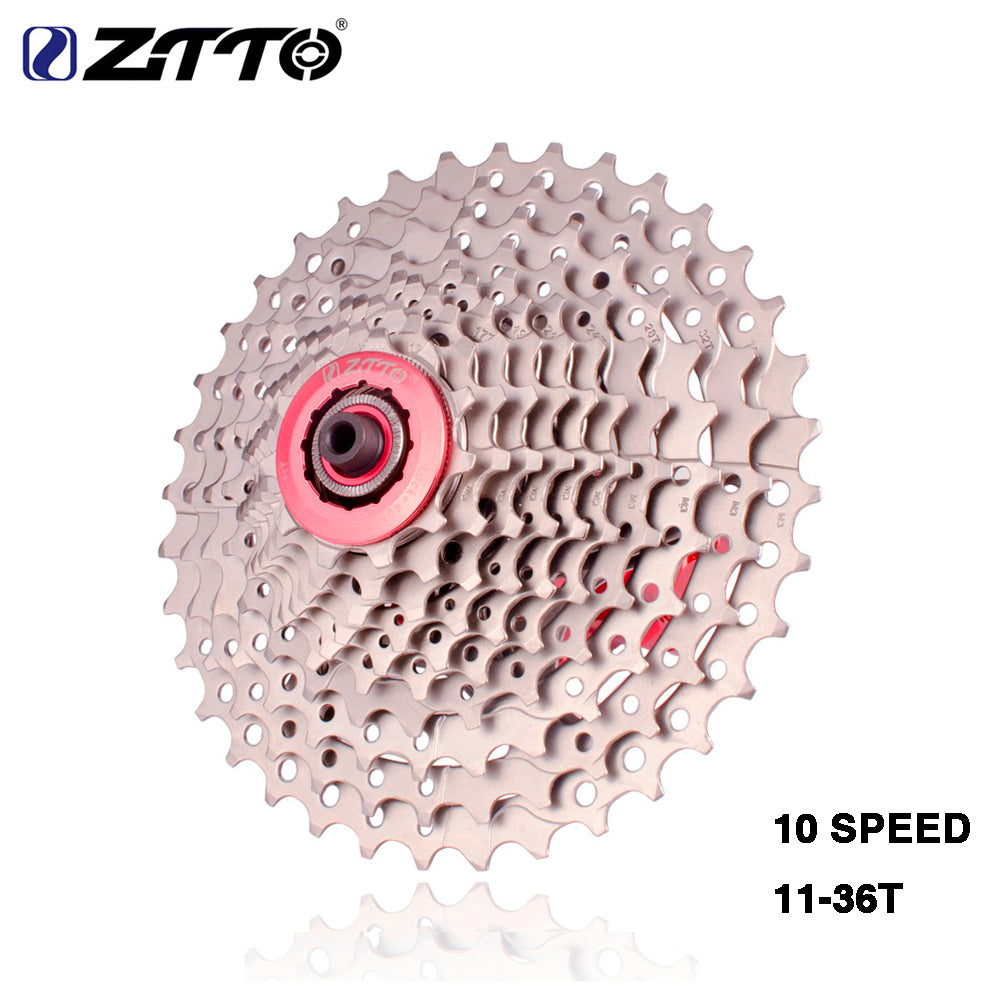 ZTTO10 Speed 11-36T Cassette Silver 10s Steel Freewheel Parts for Mountain Bike