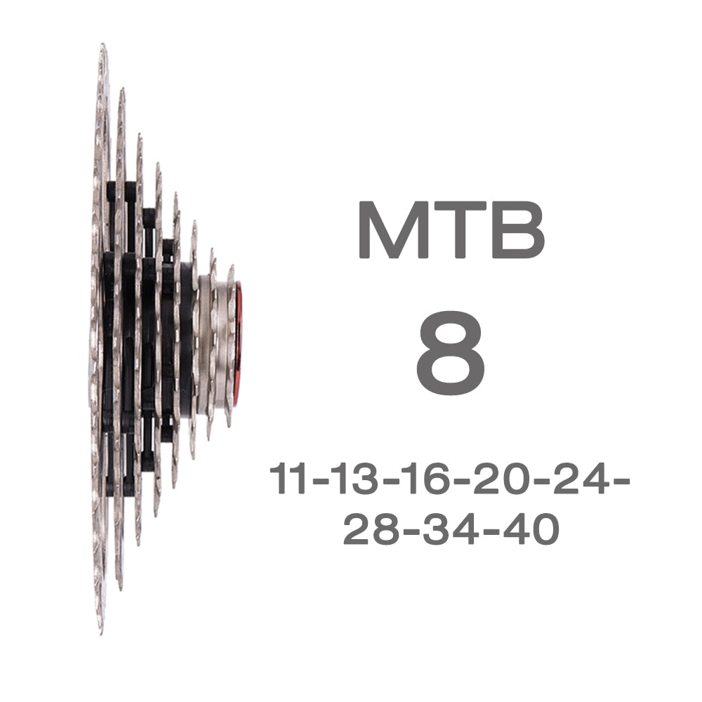 ZTTO MTB 8s 11-40T Cassette Bicycle 1x8 Speed Freewheel Durable Steel Gear K7 for M410 TX800 Mountain Bike Sprocket HG tpye