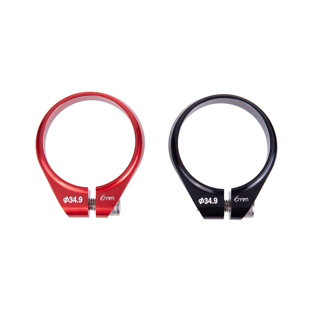 ZTTO CNC Seatpost Clamp 34.9mm High-strength Seat Post Tube Clip Thread lock Clamp 31.8MM Black Red For MTB Road Bike Bicycle