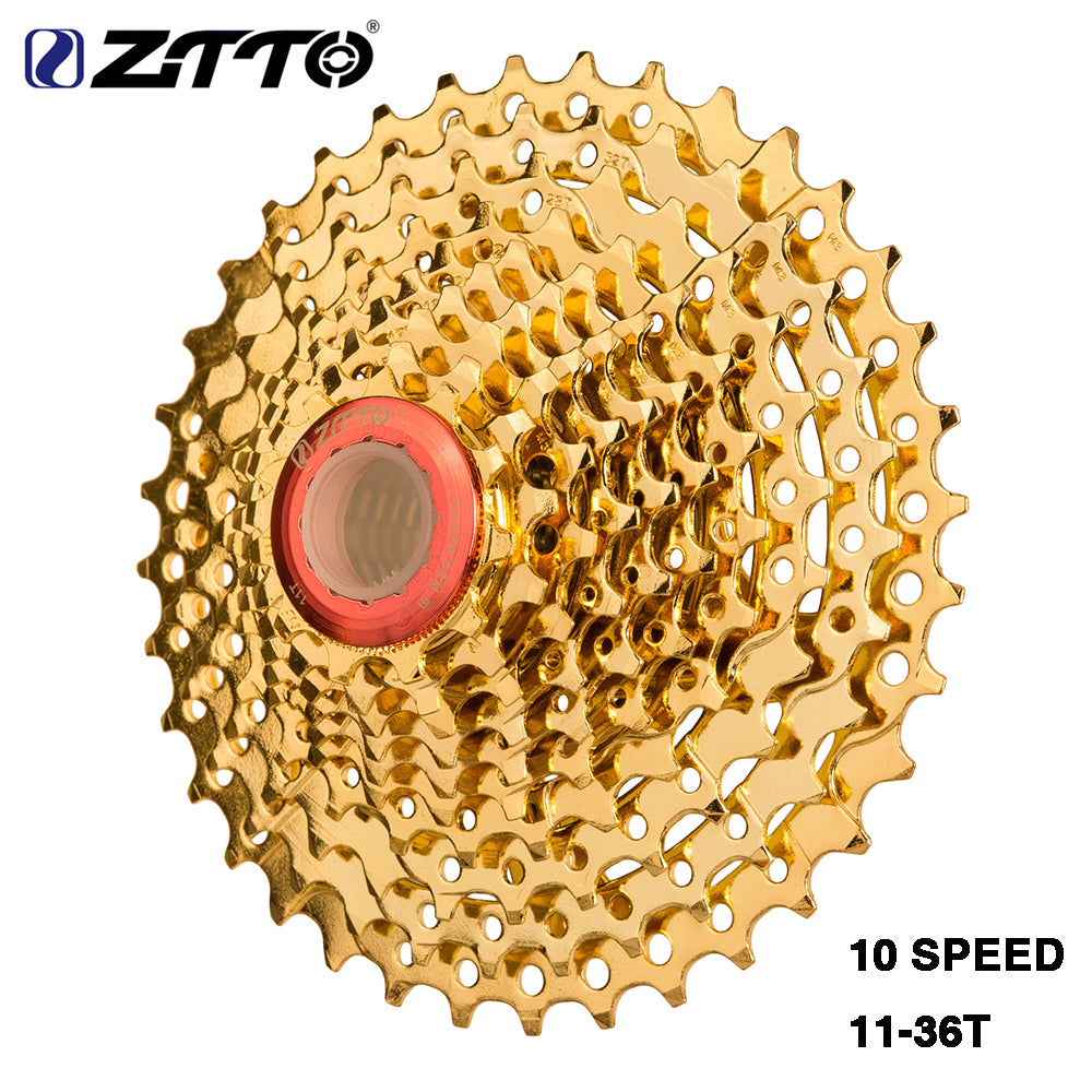 ZTTO 10 Speed Gold Freewheel 10s Cassette 11-36 T Golden Flywheel durablefor M610 XT M785 SLX M670 M975 K7 NX GX MTB parts