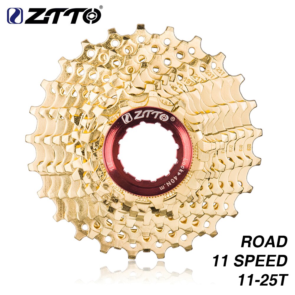 ZTTO 11 s 25t Cassette Gold 11-25T Golden Steel Freewheel 22 Speed Flywheel Sprocket for Road Bicycle