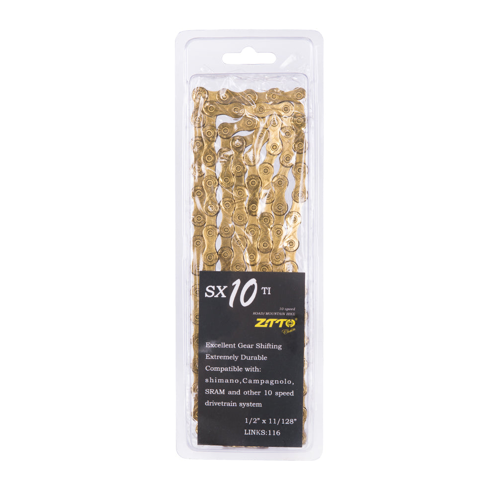 ZTTO 20s 30s 10 Speed Chain Gold Bicycle Parts for MTB Mountain Bike Road Bicycle Compatible