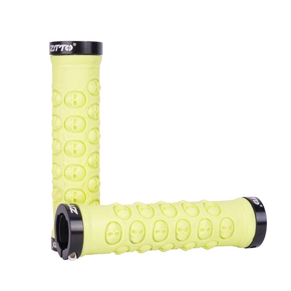 ZTTO Bicycle Parts MTB Handlebar Grips TPR Rubber Anti Slip Grips For MTB Folding Bike Skull AG-23 1Pair