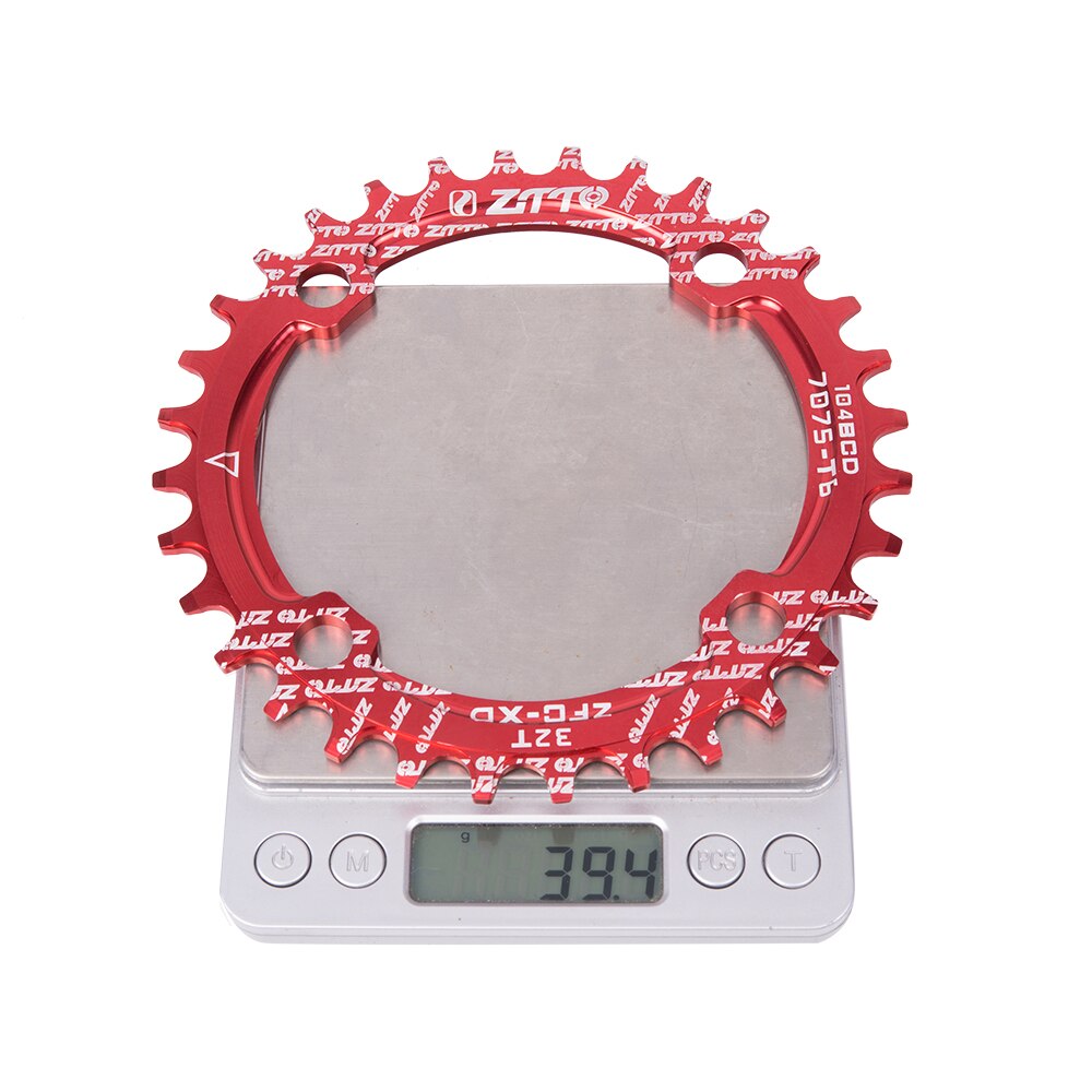 ZTTO Bicycle Parts MTB Bicycle Single Speed Crank 104BCD Round Narrow Wide 32T/34T/36T Chainring Bicycle Chainwheel