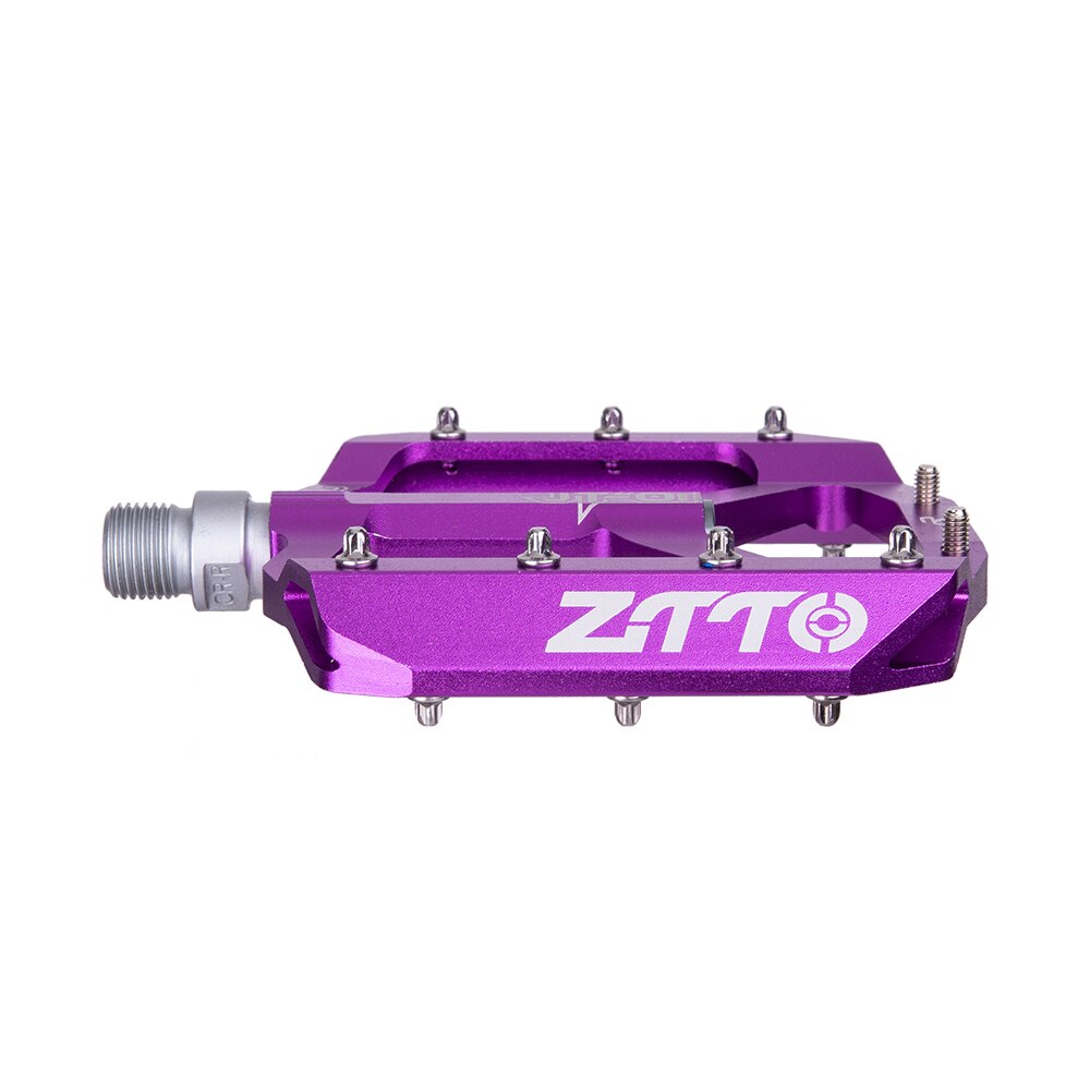 ZTTO MTB Bearing Aluminum Alloy Flat Pedal Bicycle Good Grip Lightweight 9/16 Pedals Big For Gravel Bike Enduro Downhill JT01