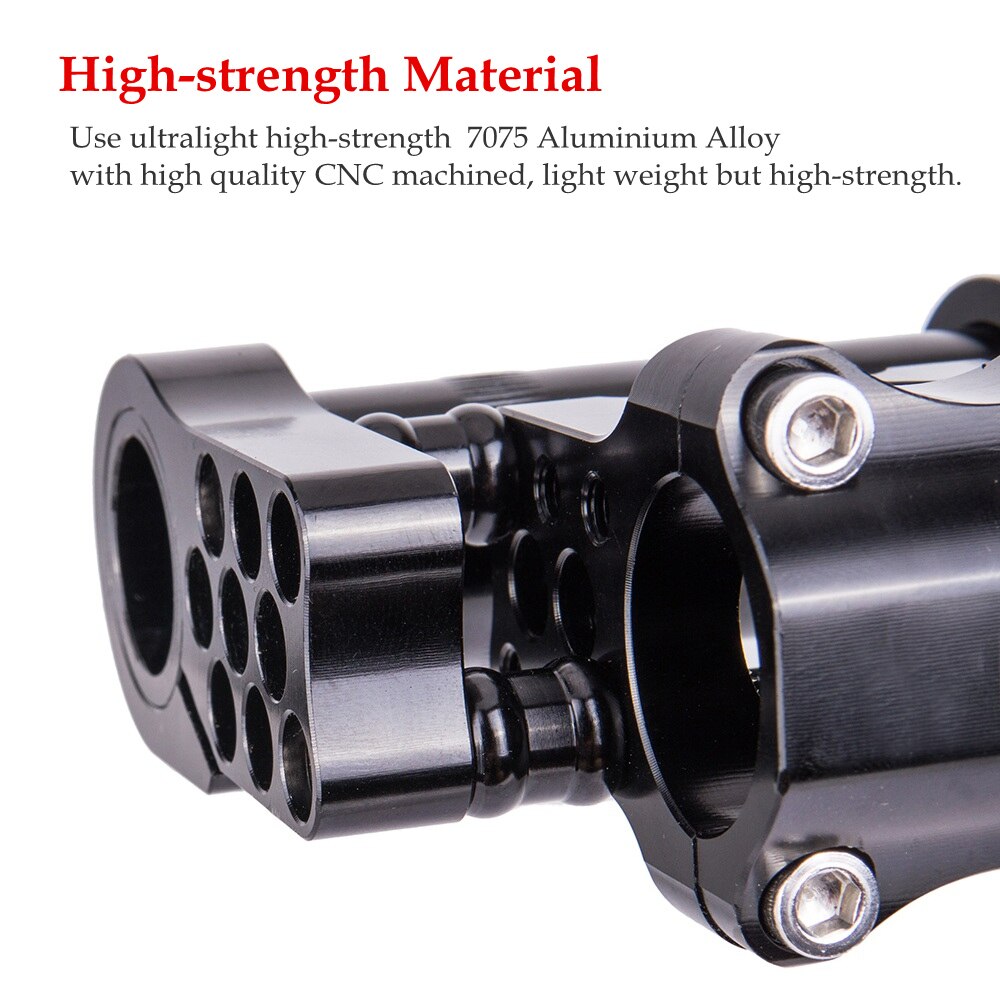 ZTTO 7075 Aluminum Alloy CNC Ultralight High-Strength Adjustable Folding Bike Double Stem fitting for Folding Bicycle 25.4mm
