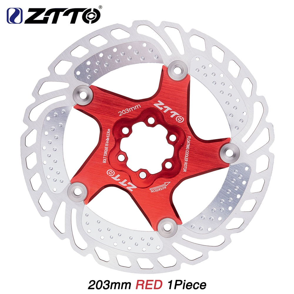 ZTTO Bicycle Brake Cooling Disc Floating Ice Rotor For MTB Gravel Road Bike 203mm 180mm 160mm 140 Cool Down Heat Sink RT99 RT86