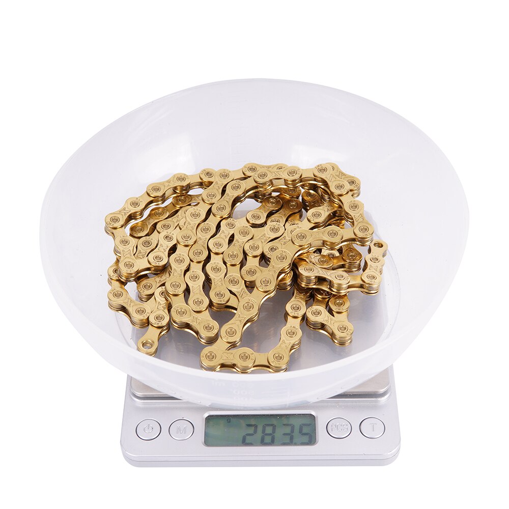 ZTTO 9 Speed Chain Road MTB Mountain Bike Road Bicycle Titanium Nitride Coating Gold Compatible For Bicycle Parts K7
