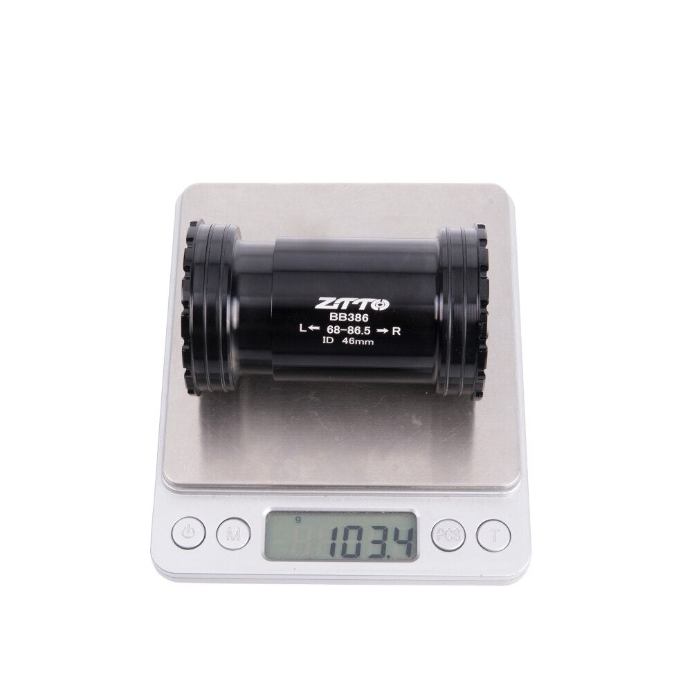 ZTTO BB386 Ceramic Bearing Press Fit Bottom Brackets 30mm Axis for MTB Road Bike 46mm Frame Durability Thread Lock BB 30 Crank