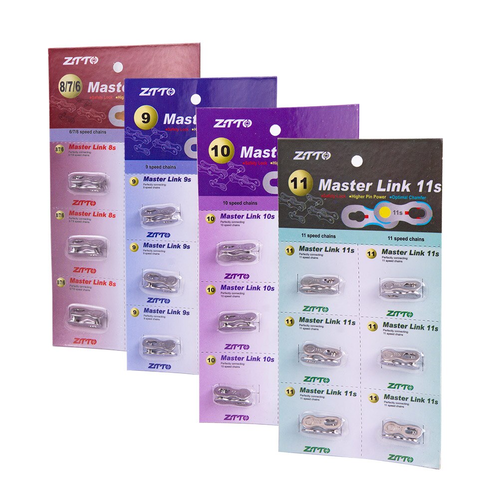 ZTTO Bicycle Chain Master Link Power 11 Speed 10 Missing 8s 9s Quick Link 10s 11s Silver Gold Fit for MTB Road Bike 1 Pair