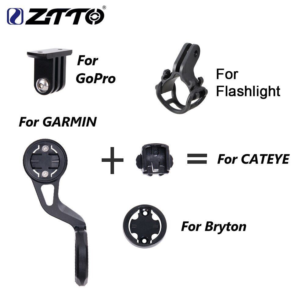 ZTTO Bicycle Out Front Aluminum Computer Holder GPS Mount FlashLight stander Sturdy Cameras Rack for Road Bike 25.4 31.8mm