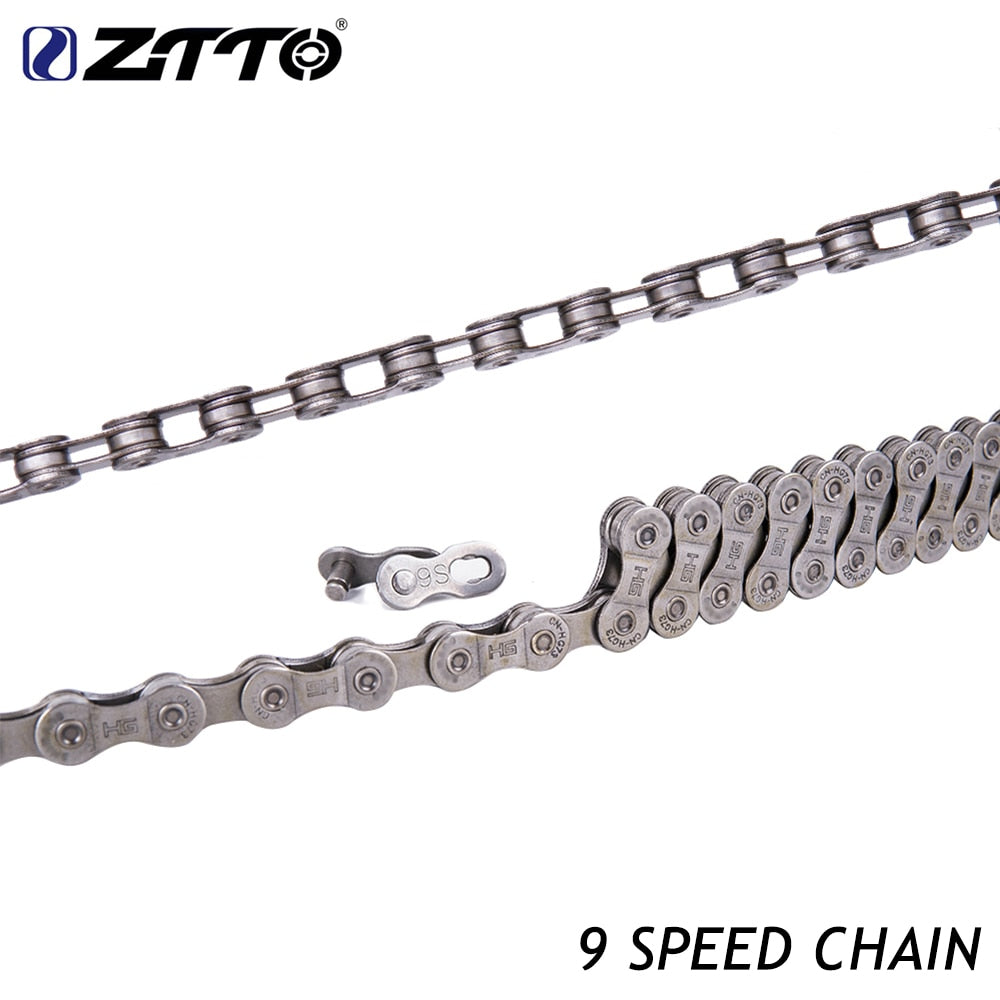 ZTTO MTB Road Bicycle 9 Speed Chain for Mountain Bike with r Missing Link Bicycle Parts