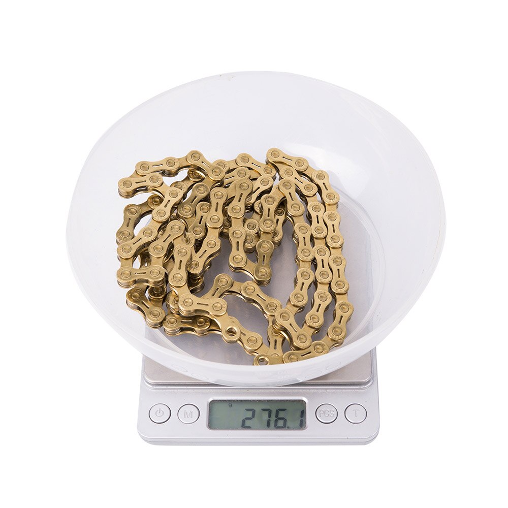 10S Bicycle Chain Golden Semi Hollow SL Road Bicycle Parts Durable Gold missing link Titanium nitride coating for Mountain Bike