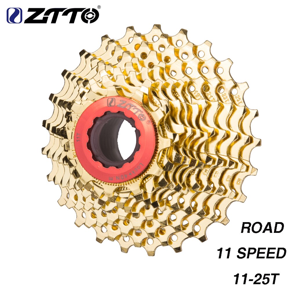 ZTTO 11 s 25t Cassette Gold 11-25T Golden Steel Freewheel 22 Speed Flywheel Sprocket for Road Bicycle