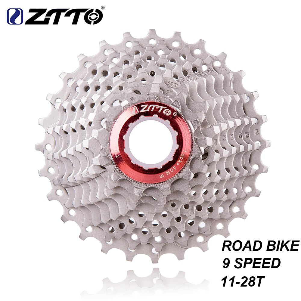 ZTTO 9s 11-28T Cassette 9 Speed Freewheel Road Bike Cycling Parts 18S 27S Speed Sprocket for Road Bike Mountain bicycle