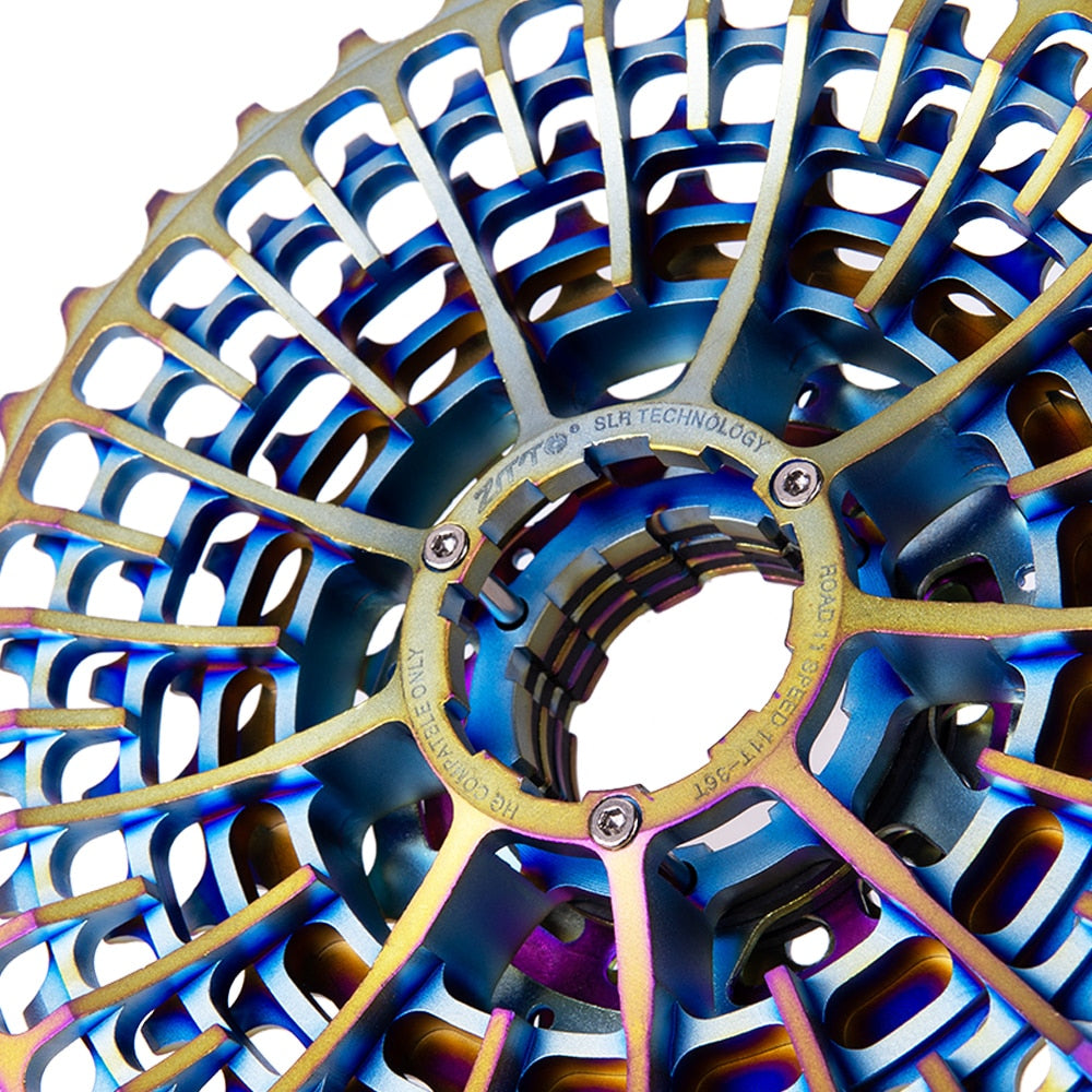 ZTTO Gravel Bike 11 Speed 11-36T UltraLight Cassette Road Bicycle Sprocket Colorful 11Speed 34T Rainbow K7 11v 32T 11-28T 105