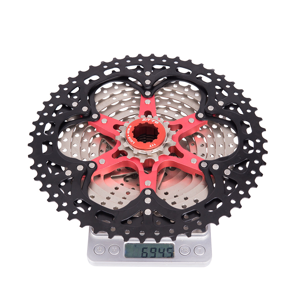 ZTTO 11 Speed 11-52t Freewheel Black Silver Cassette l Wide Ratio for MTB Mountain Bike Bicycle