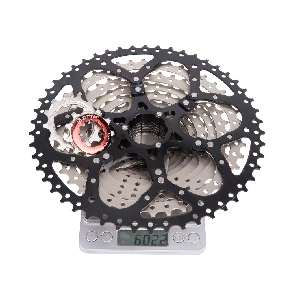 ZTTO 11s 11 Speed 11-50t Freewheel Cassette Black Silver Flywheel Wide Ratio durability for MTB Mountain Bicycle