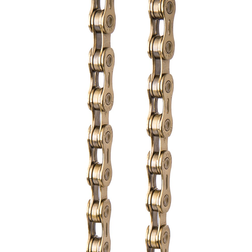 10S Bicycle Chain Golden Semi Hollow SL Road Bicycle Parts Durable Gold missing link Titanium nitride coating for Mountain Bike