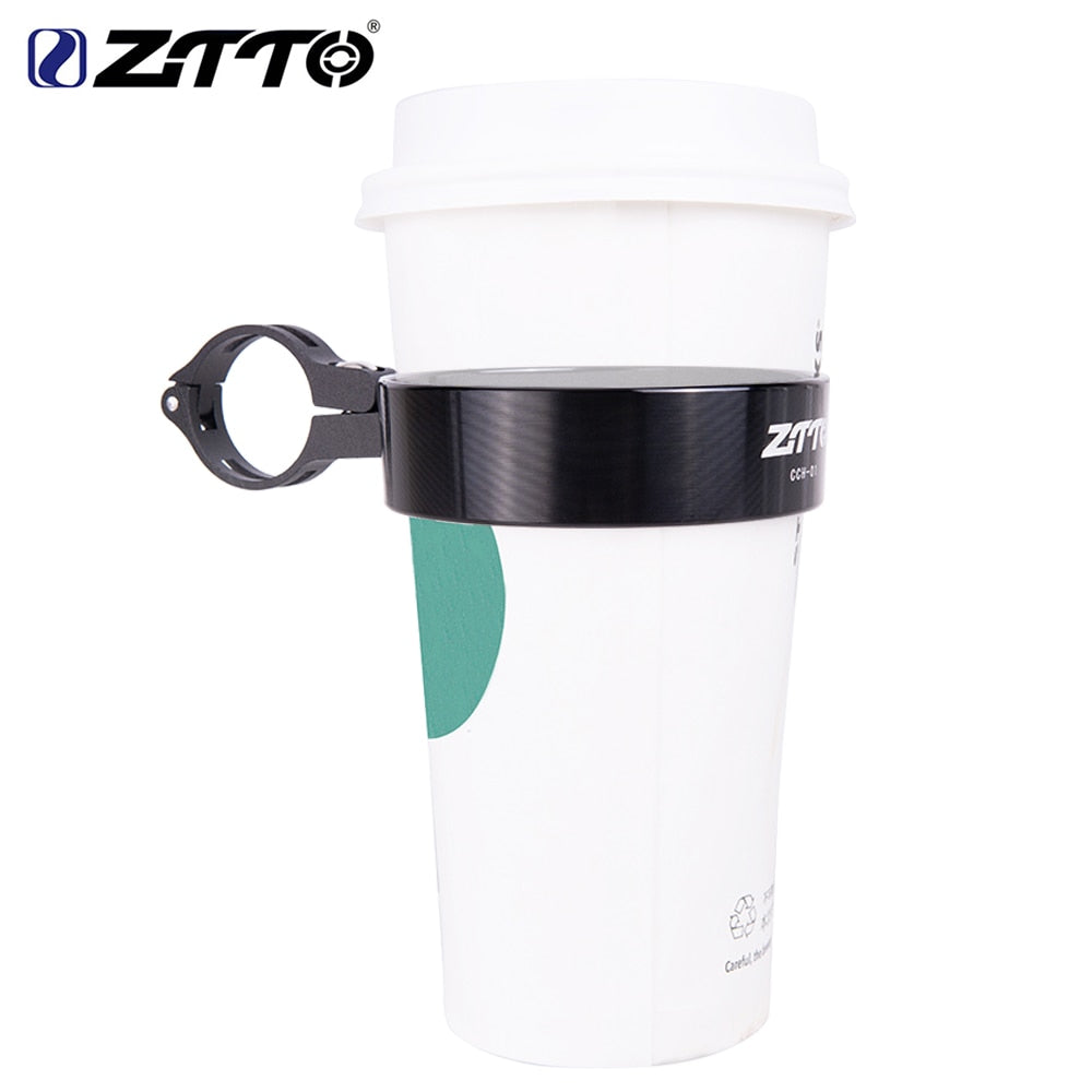 ZTTO Bicycle Coffee Cup Holder City MTB Road Folding Bike Cruiser Bicycle Handlebar Mount Coffee Cycling Accessories
