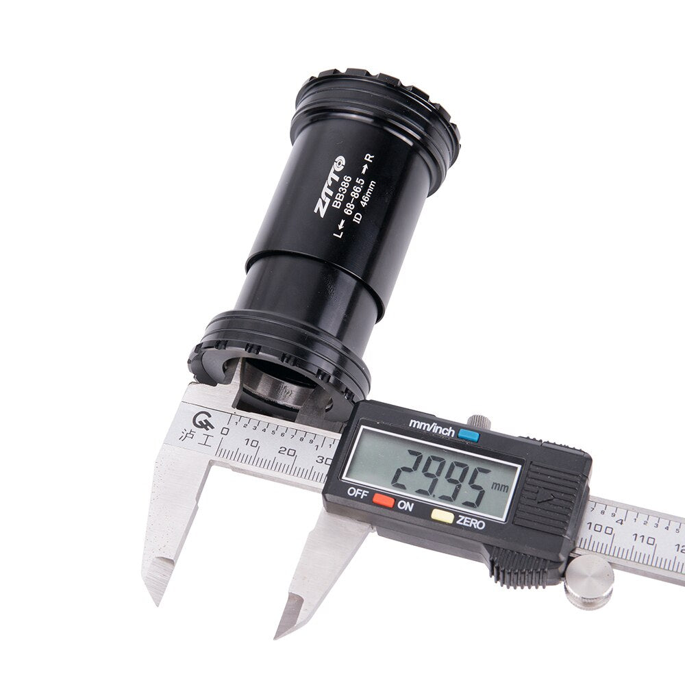 ZTTO BB386 Ceramic Bearing Press Fit Bottom Brackets 30mm Axis for MTB Road Bike 46mm Frame Durability Thread Lock BB 30 Crank