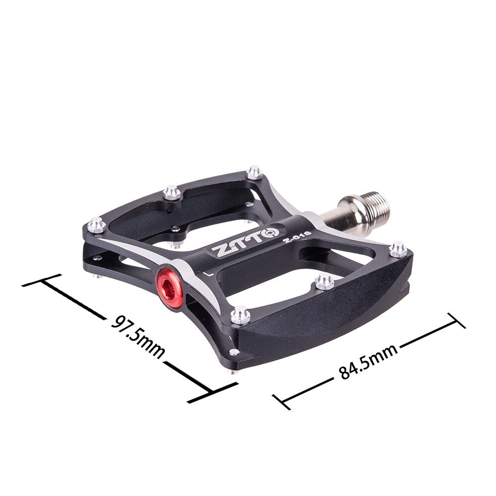 ZTTO Bicycle Parts MTB Bike Aluminum Alloy Ultralight Bicycle Pedal 4 Bearings CNC Non-slip Bicycle Pedals Antiskid Riding Pedal
