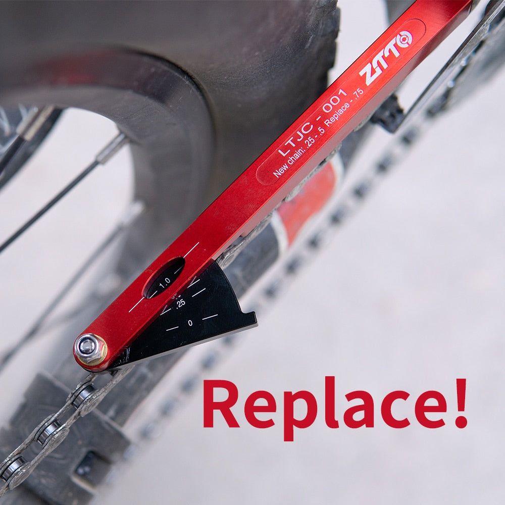ZTTO MTB Bicycle Chain Wear Indicator Tool Links Checker Aluminum Alloy Road Bike Repair Accurate Tools