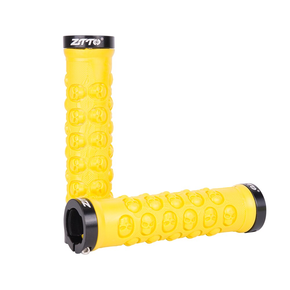 ZTTO Bicycle Parts MTB Handlebar Grips TPR Rubber Anti Slip Grips For MTB Folding Bike Skull AG-23 1Pair