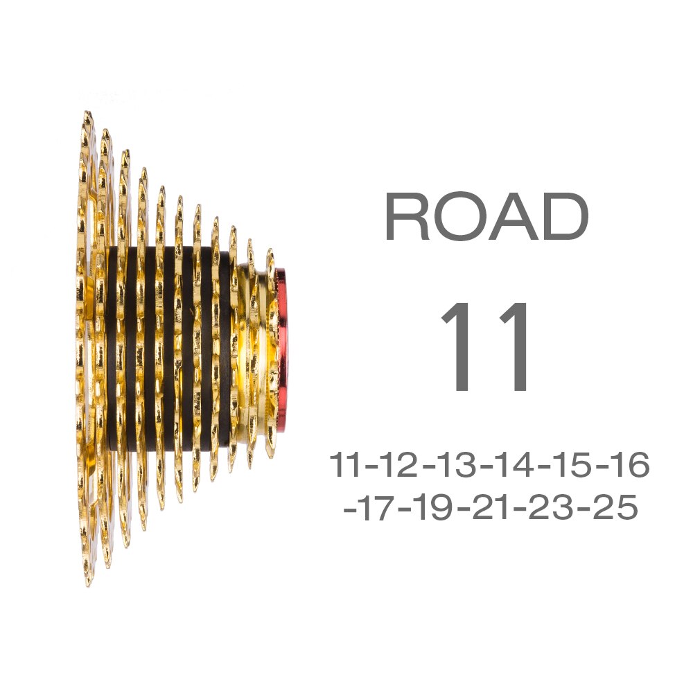 ZTTO 11 s 25t Cassette Gold 11-25T Golden Steel Freewheel 22 Speed Flywheel Sprocket for Road Bicycle