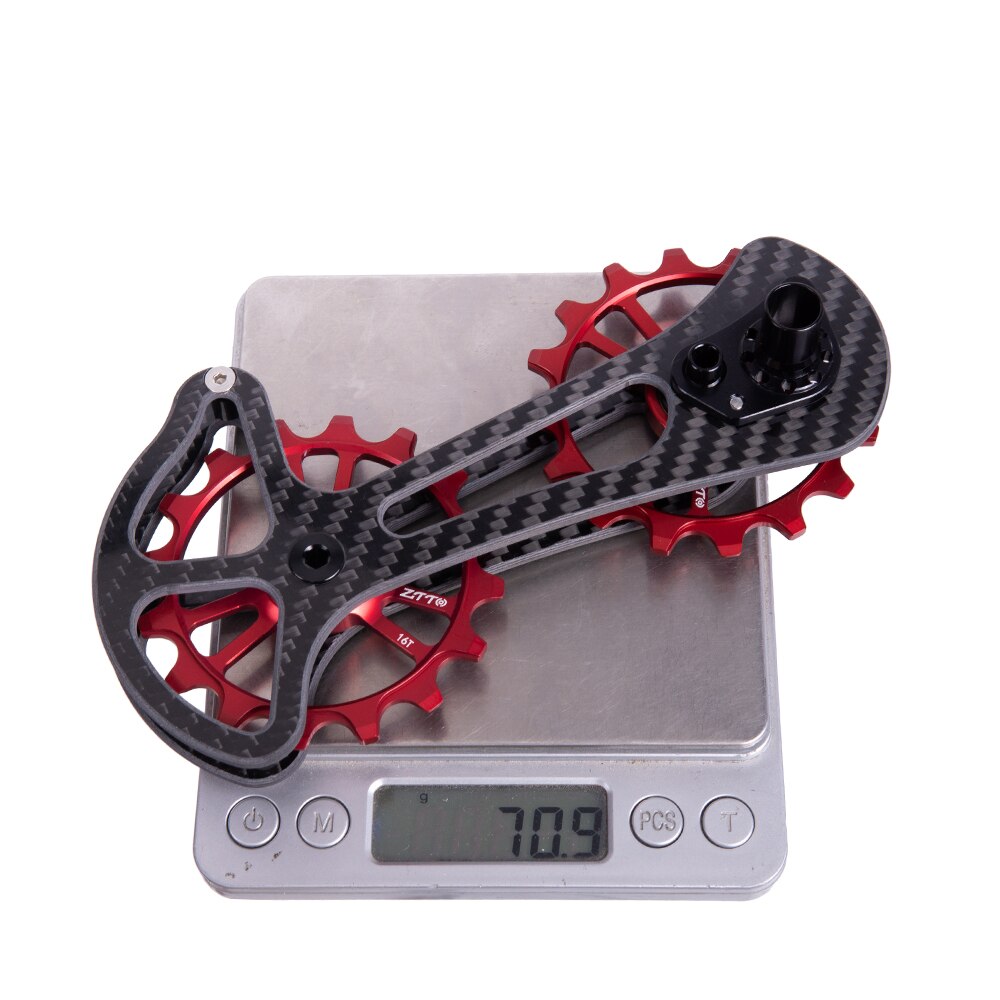 ZTTO Road Bike Carbon Fibre derailleur Cage With 16T Ceramic jockey wheel 16T Oversize Lower Pulley