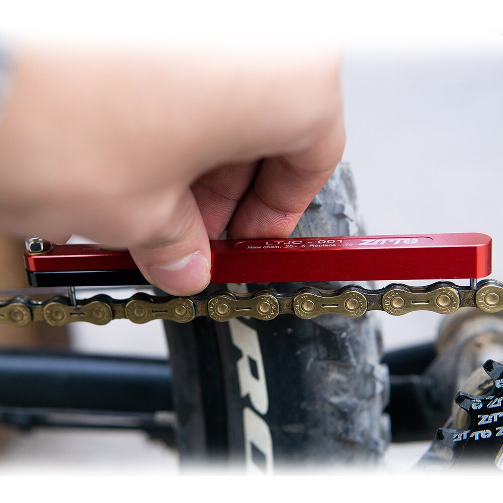 ZTTO MTB Bicycle Chain Wear Indicator Tool Links Checker Aluminum Alloy Road Bike Repair Accurate Tools