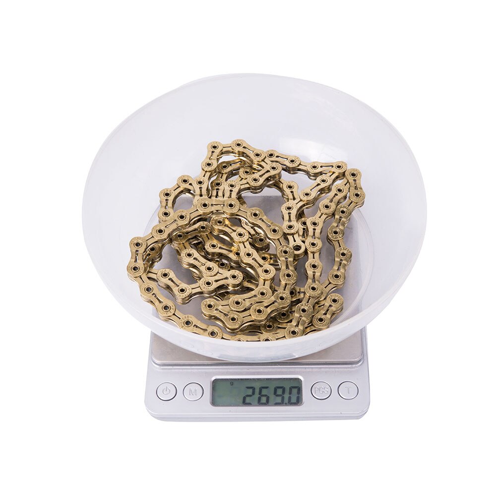 ZTTO Bicycle Parts MTB Road Bicycle 9 Speed Golden SLR Chain 9s 27s Bicycle Chain Ultralight Part Durable Gold