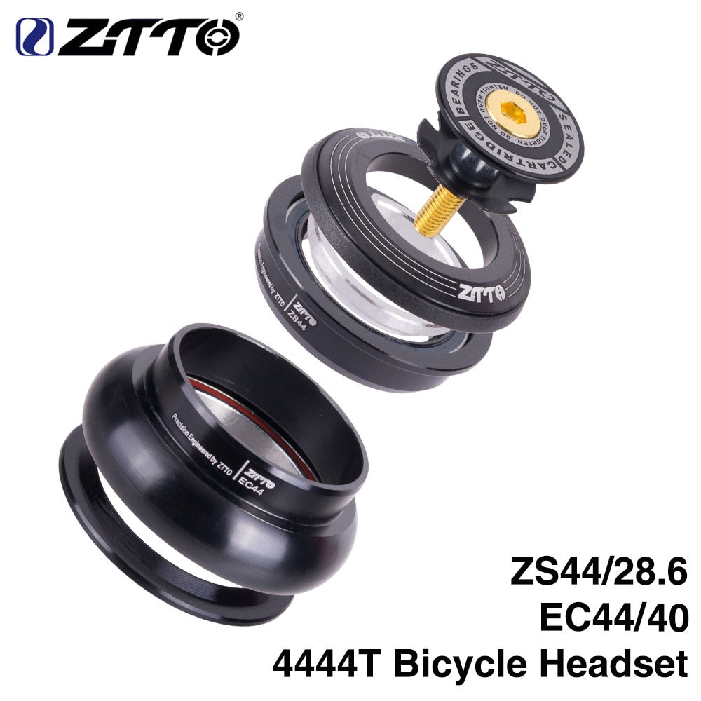 ZTTO Bicycle Headset 4444T MTB 44mm ZS44 EC44 CNC 1 1/8"-1 1/2" Straight Tube Frame to Tapered Tube Fork 1.5 Adapter Headset