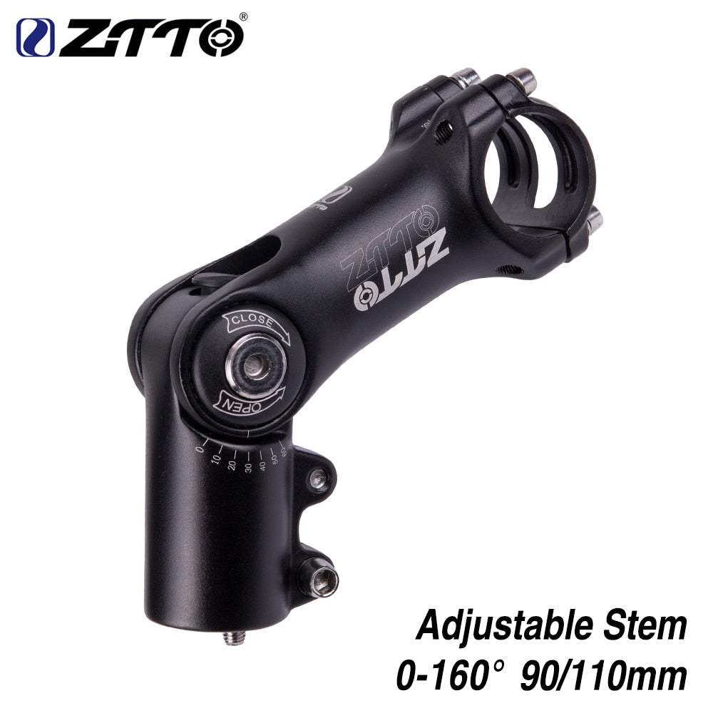 ZTTO Bicycle Part 160 Degrees Adjustable Riser Compatible With MTB Road City Bike Stem Fork Extension 90mm 110mm*31.8