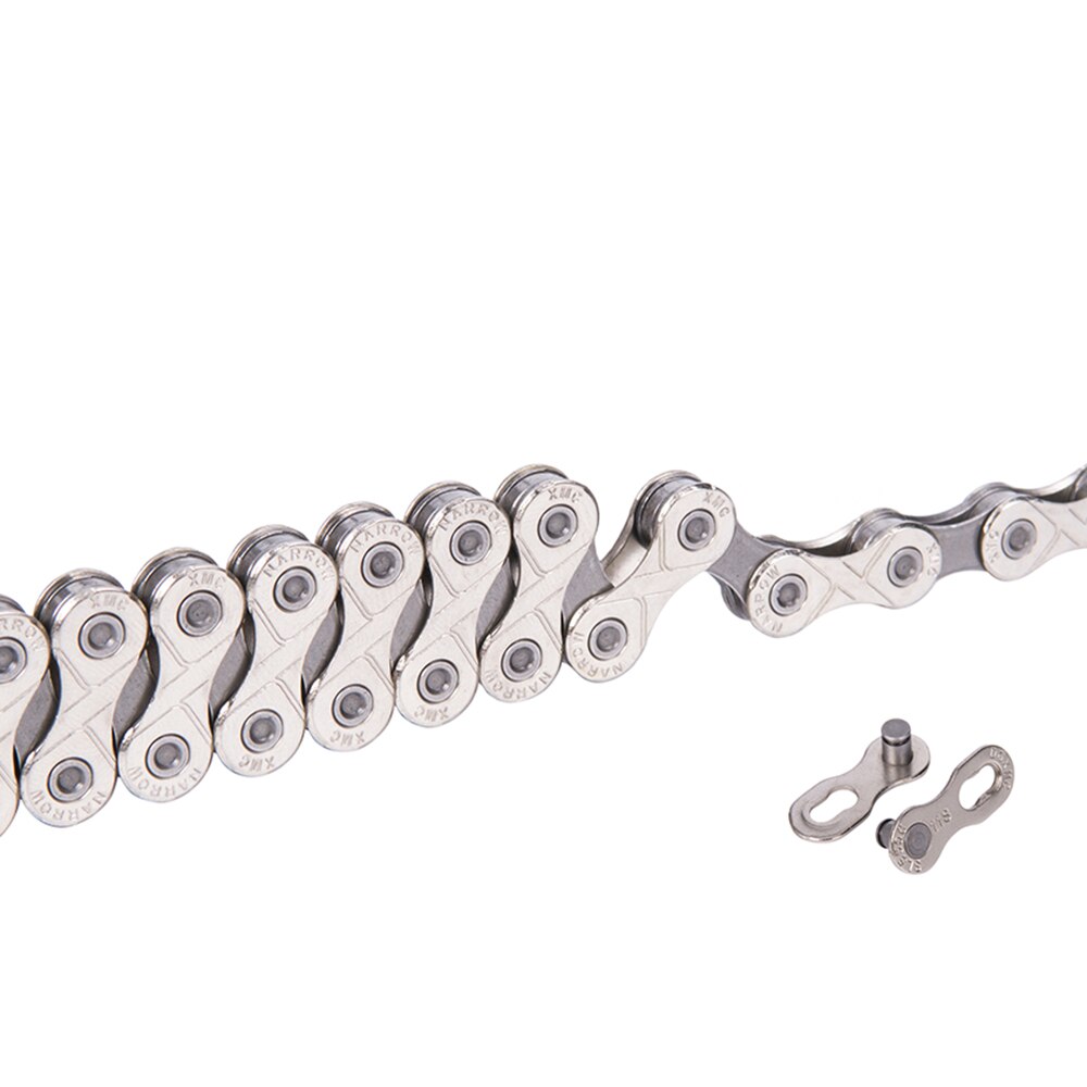 ZTTO 11 Speed Bicycle Silver Chain 11Speed Durable Nickel Ti Coating Tool-Less Link for Mountain Bike Road MTB Fit M6000 GX NX