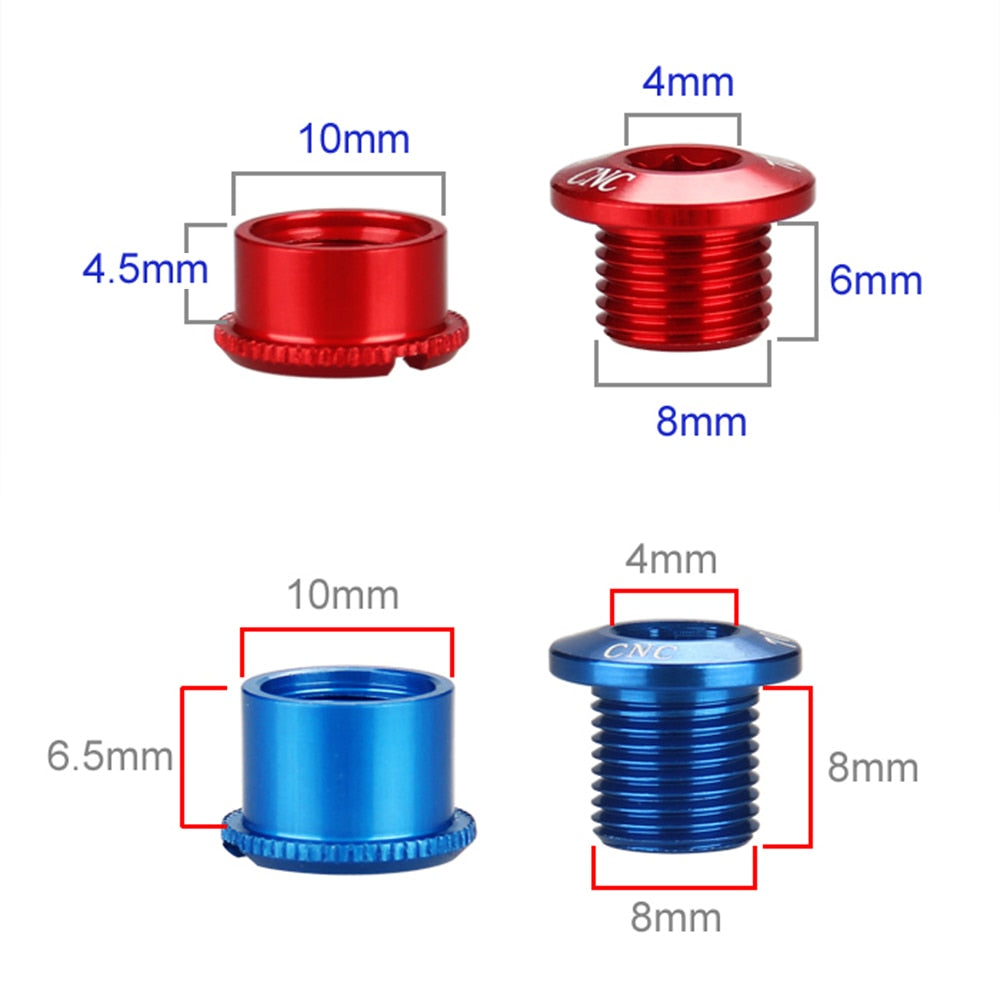 ZTTO Bicycle Parts MTB Road Bike Bicycle Chainwheel Bolts CNC Chainring Screws For Parts Crankset 5Pcs