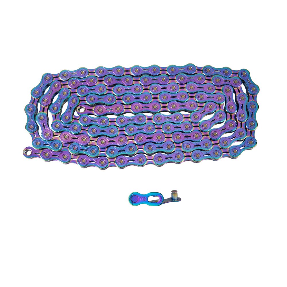 ZTTO 11 Speed SLR Chain 11s Colorful Road Bicycle Ultralight Durable Missing Link Rainbow Chains for MTB Mountain Bike M7000 GX