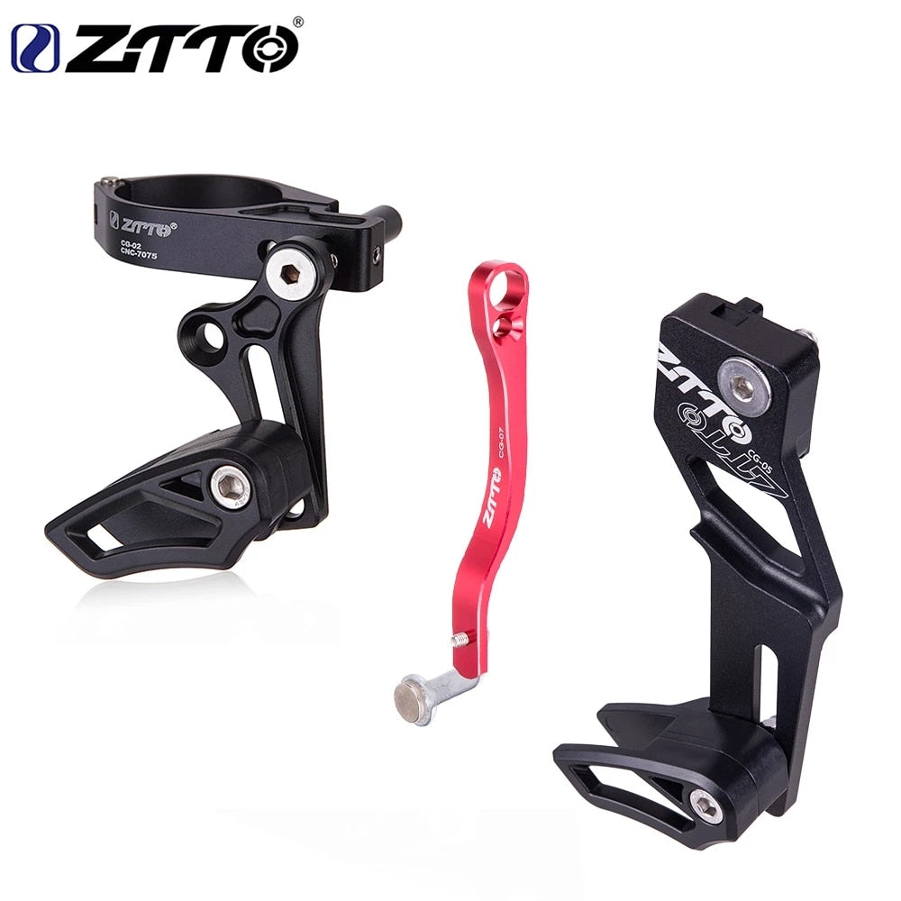 ZTTO Bicycle Chain Guide CG02 31.8 34.9 Clamp Mount Anti Chain Drop Direct E-Type Adjustable For MTB Mountain Gravel Bike 1X