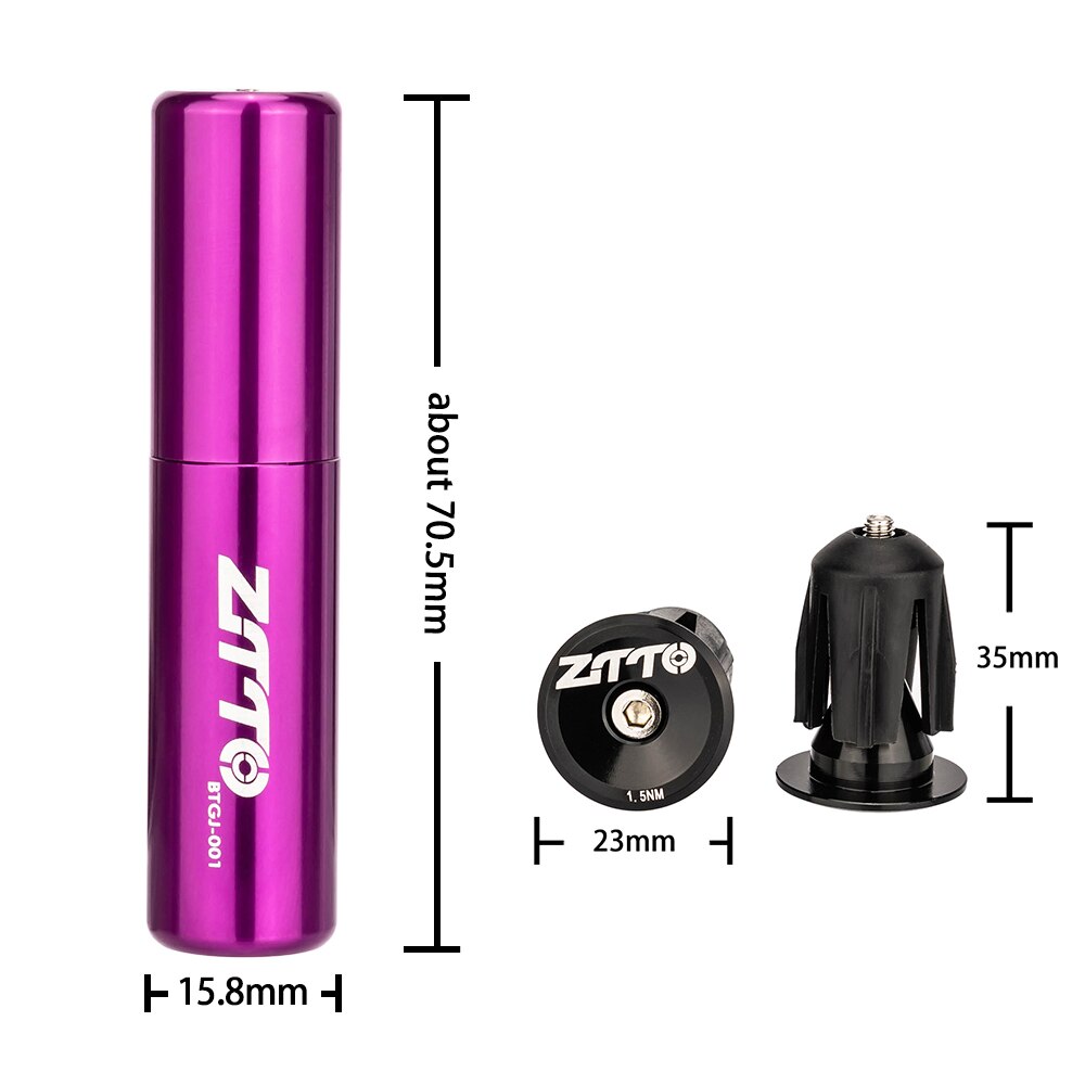 ZTTO Bicycle Tubeless Tire Fast Repair Kit for MTB and Road Bike Tires Bar End Hidden Tool Components Integrated Chain Cutter