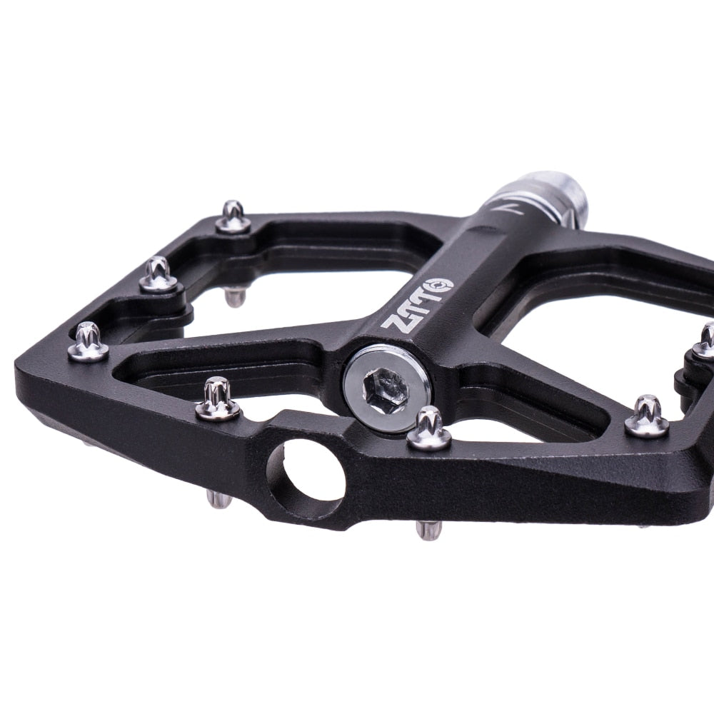 ZTTO MTB CNC Aluminum Alloy Ultralight Flat Pedal AM Enduro Bike Smooth Bearings 9/16 Thread Large Area For Gravel JT07