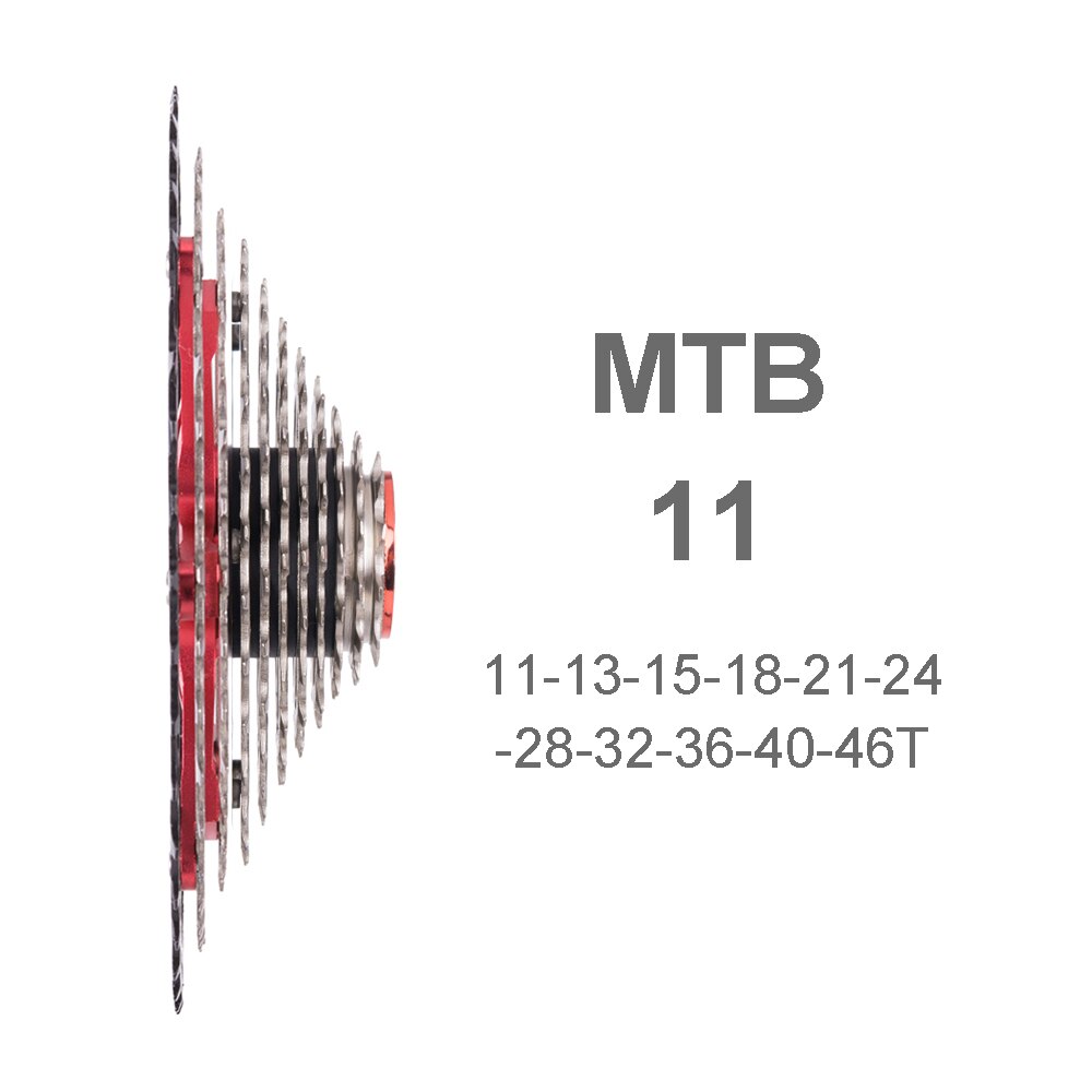 ZTTO MTB Mountain Bike 11s 11-46T Cassette And Chain Sprockets Flywheel Ratios For Parts M9000 XT SLX R GX X1 XO