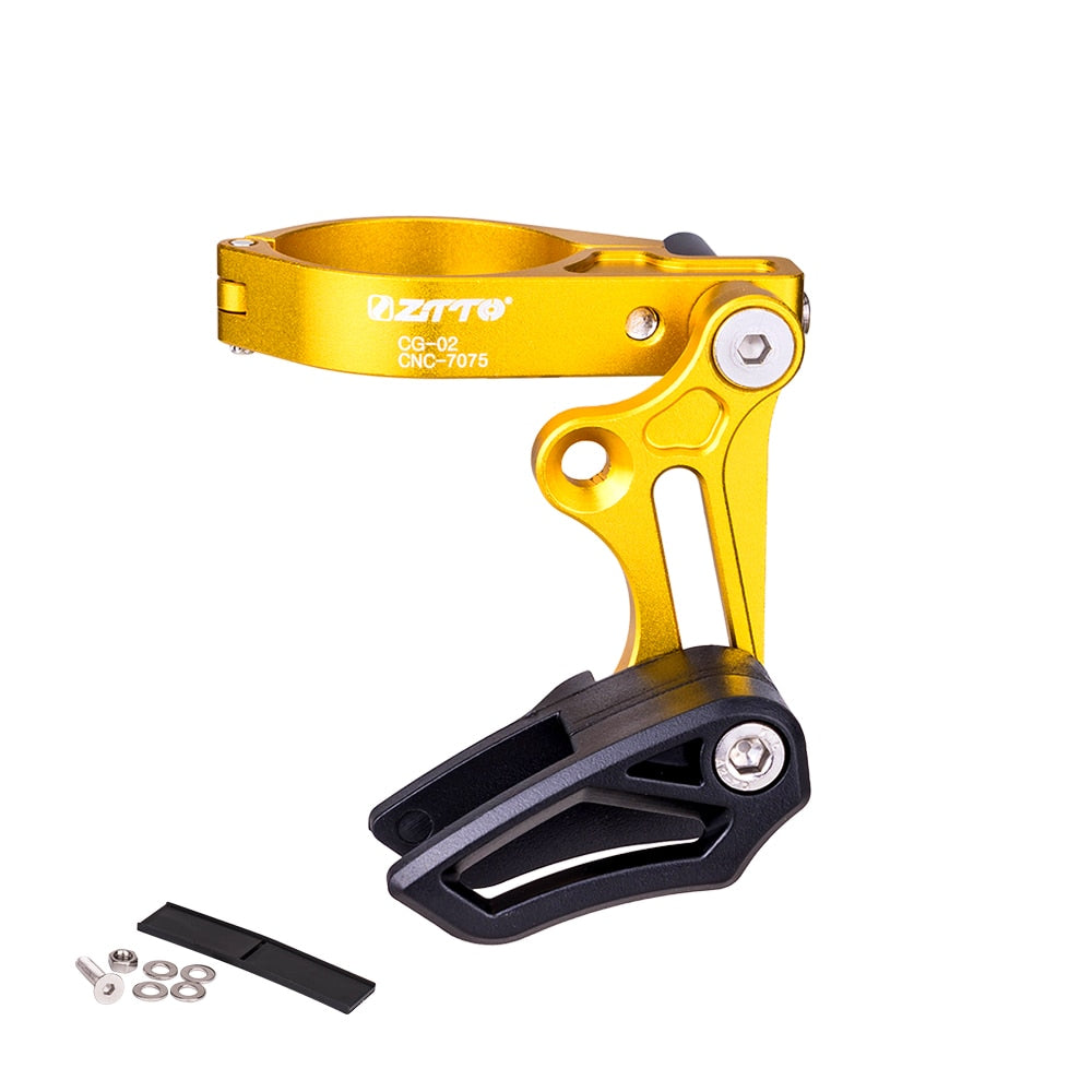 ZTTO Bicycle Chain Guide CG02 31.8 34.9 Clamp Mount Anti Chain Drop Direct E-Type Adjustable For MTB Mountain Gravel Bike 1X