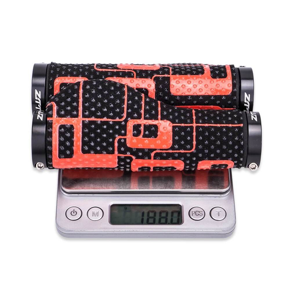 MTB Road Bike Handlebar Anti-slip Handle Grip Lock Bar Bicycle Red Black Rubber Grips High Density Sponge Bicycle Parts