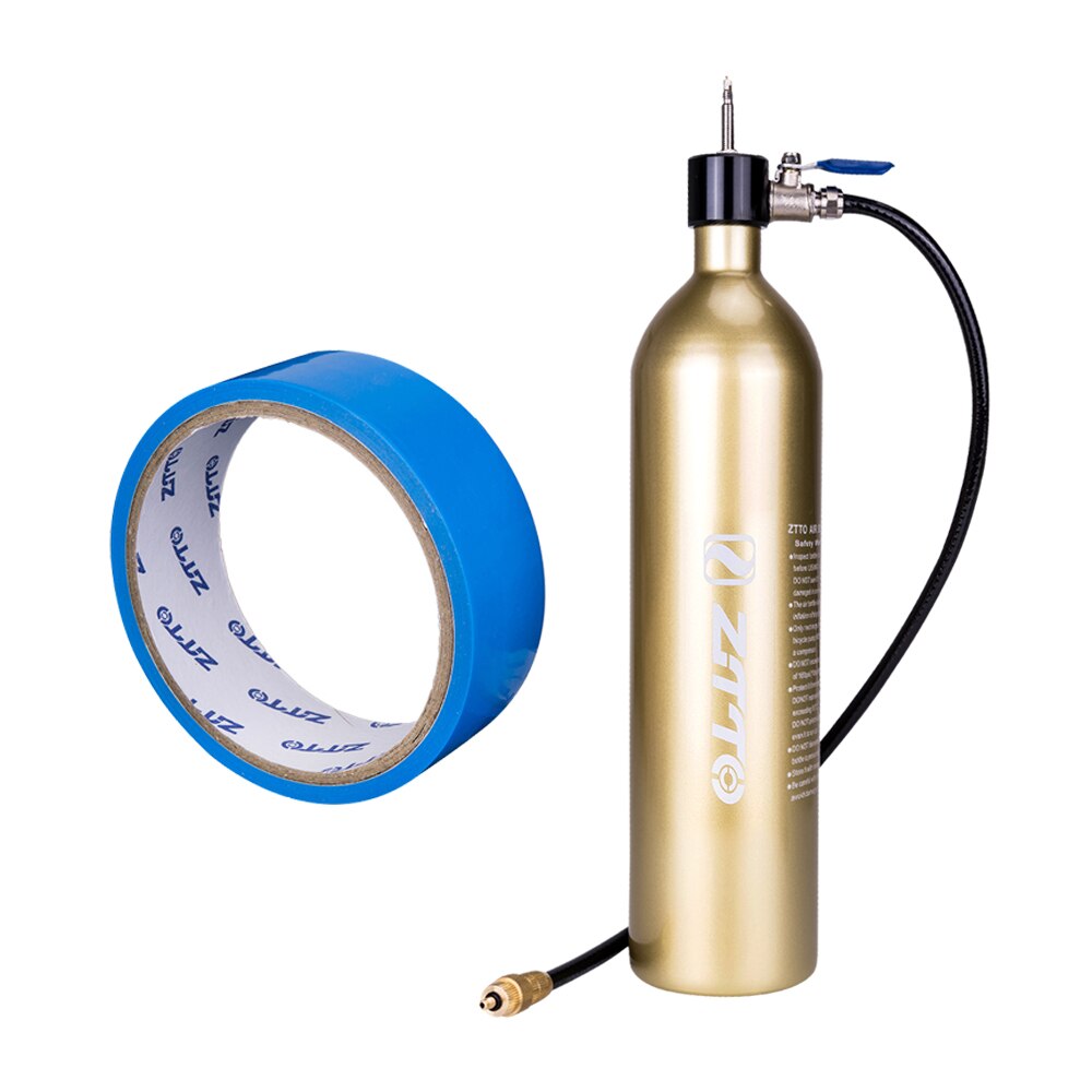 ZTTO Tubeless Pump Tire Inflator Tyre Air Booster Bottle With Valve Gas Cylinder 1.15L Fit For MTB Road Bike 29" 700c 27.5