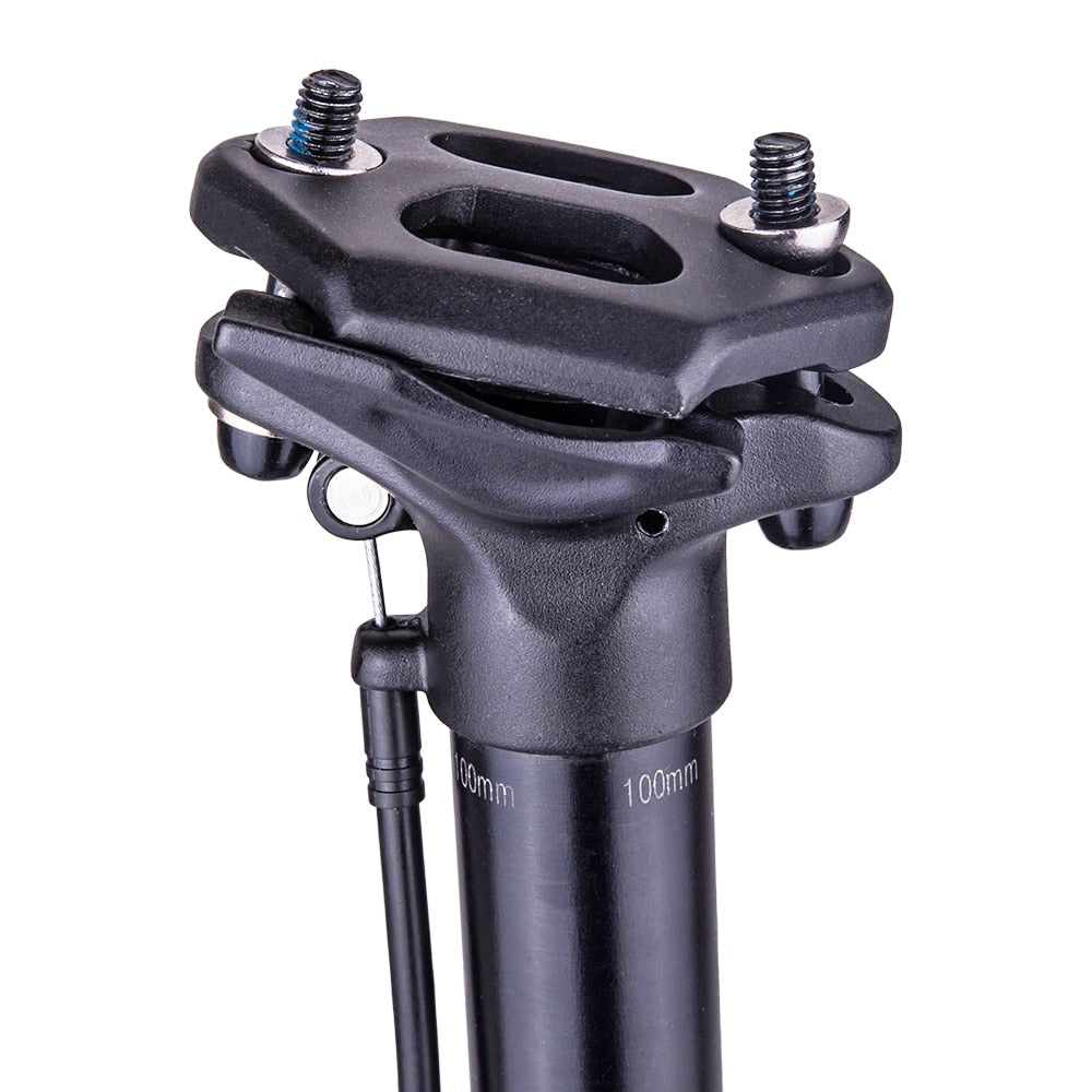 ZTTO MTB Dropper Seatpost Adjustable Suspension Seat Post Internal Routing External Cable Remote Lever 100mm Travel 30.9 31.6