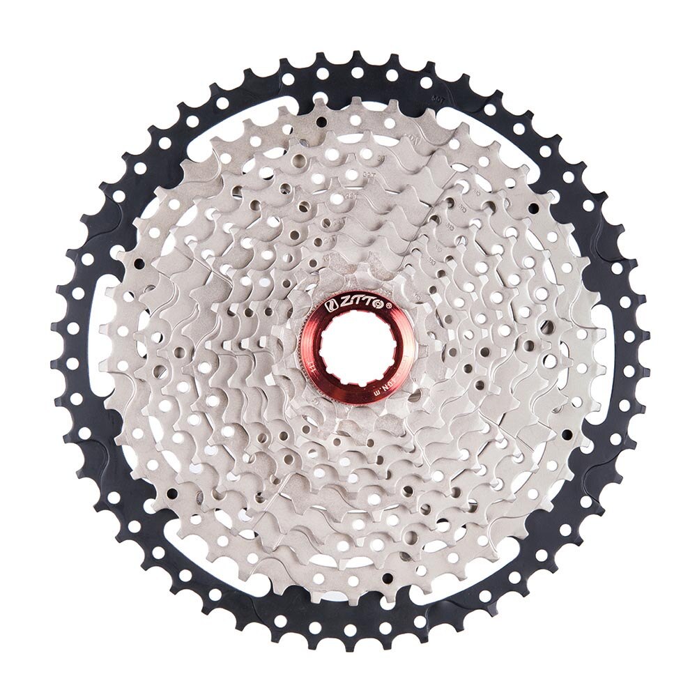ZTTO 11s 11 Speed 11-50t Freewheel Cassette Black Silver Flywheel Wide Ratio durability for MTB Mountain Bicycle