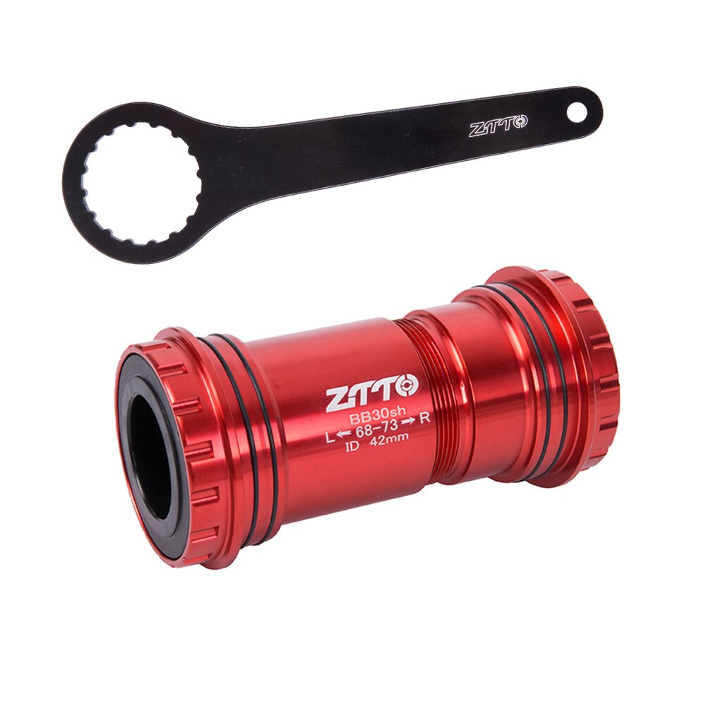 ZTTO BB30 24mm Bottom Brackets Ceramic Bearing Adapter Bicycle 42mm Center Shell Press Fit Axle MTB Road Bike Dual Silicone Seal